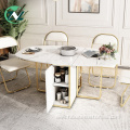 Dining Table Luxury Marble Folding Extendable Dining Table